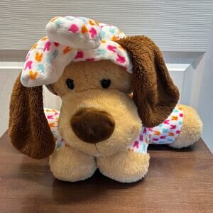 Dan Dee 12" Seated Puppy Dog Bunny Rabbit Ears Costume Pajamas Stuffed Plush